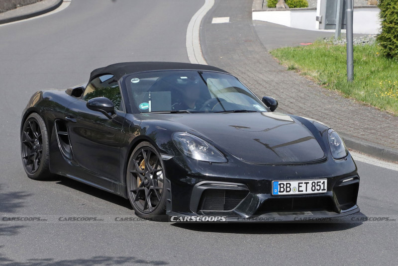搭4.0L六缸发动机 保时捷718 Spyder RS谍照曝光