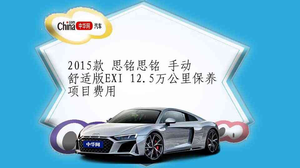 2015款 思铭思铭 手动 舒适版EXI 12.5万公里保养项目费用